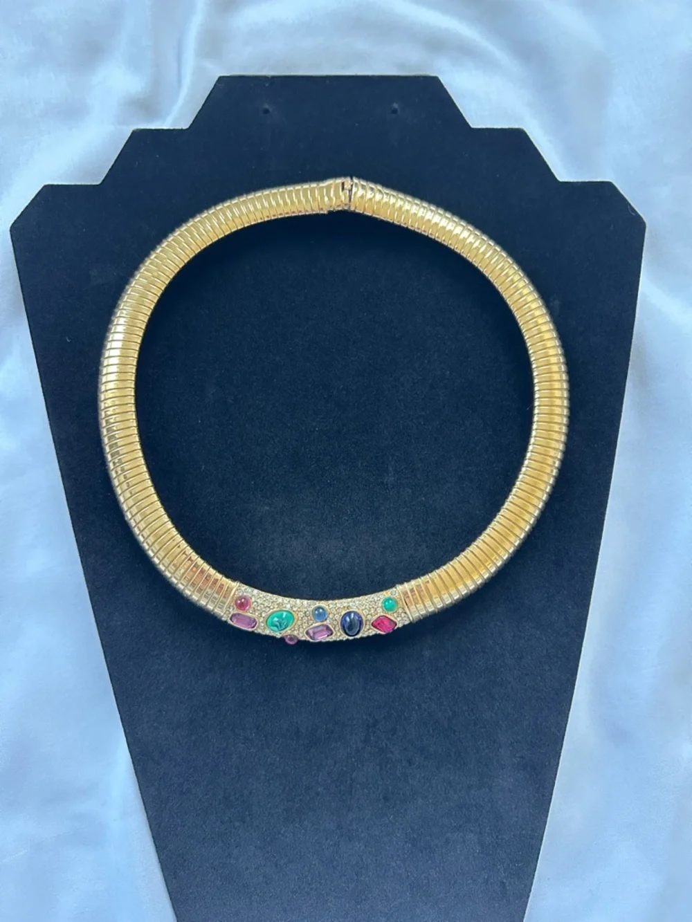 Vintage Authentic CINER Collar Necklace (Gold-Plated) - “Jewels of India” Style - Picture 2 of 4